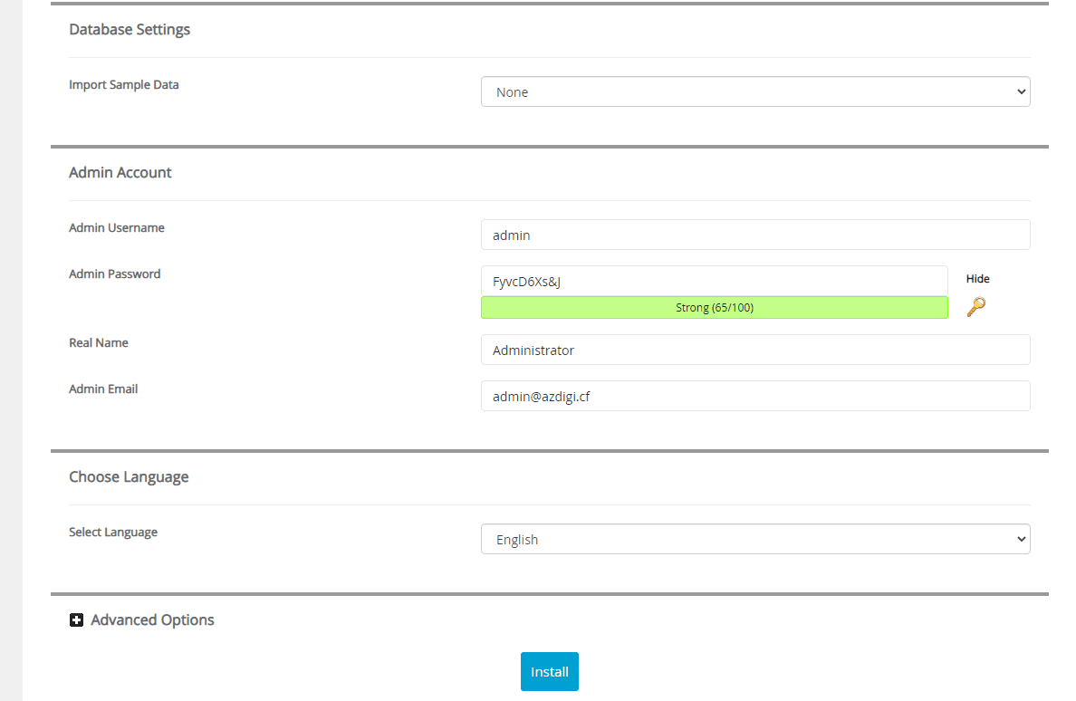 Hướng dẫn cài đặt website Joomla với Softaculous trên cPanel 5 joomla3