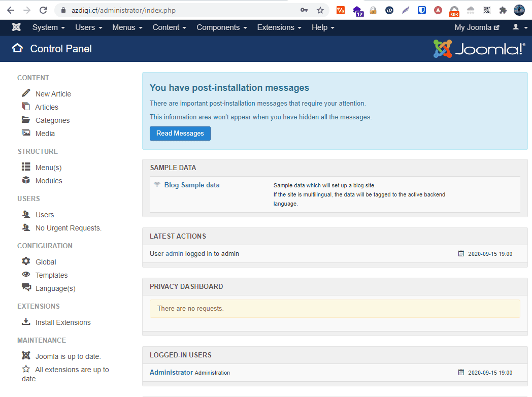 Hướng dẫn cài đặt website Joomla với Softaculous trên cPanel 9 joomla7