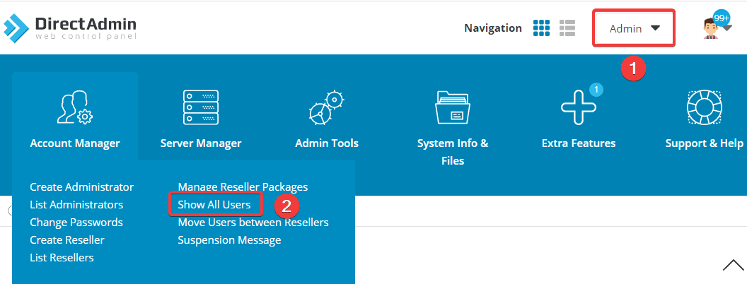 Hướng dẫn nâng cấp User lên Reseller bằng command trên DirectAdmin 2 Hướng dẫn nâng cấp User lên Reseller bằng command trên Directadmin