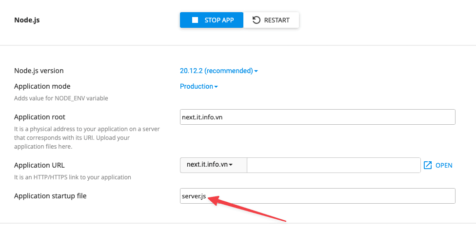 Hướng dẫn cài đặt Next.js trên Hosting cPanel 12 Hướng dẫn cài đặt Next.js trên Hosting cPanel