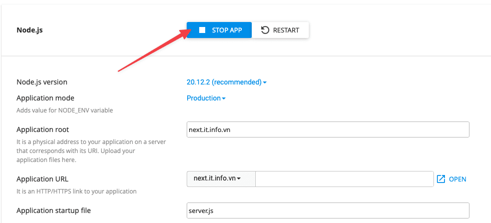 Hướng dẫn cài đặt Next.js trên Hosting cPanel 15 Hướng dẫn cài đặt Next.js trên Hosting cPanel