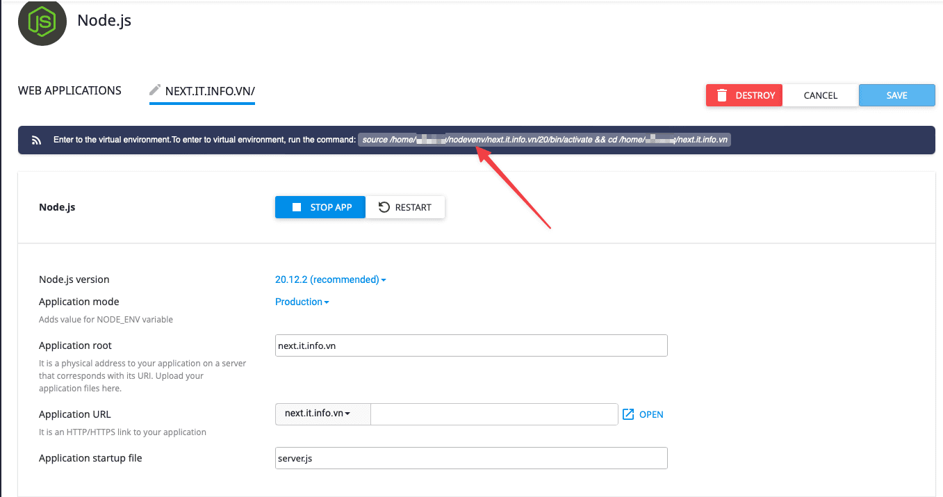 Hướng dẫn cài đặt Next.js trên Hosting cPanel 7 Hướng dẫn cài đặt Next.js trên Hosting cPanel
