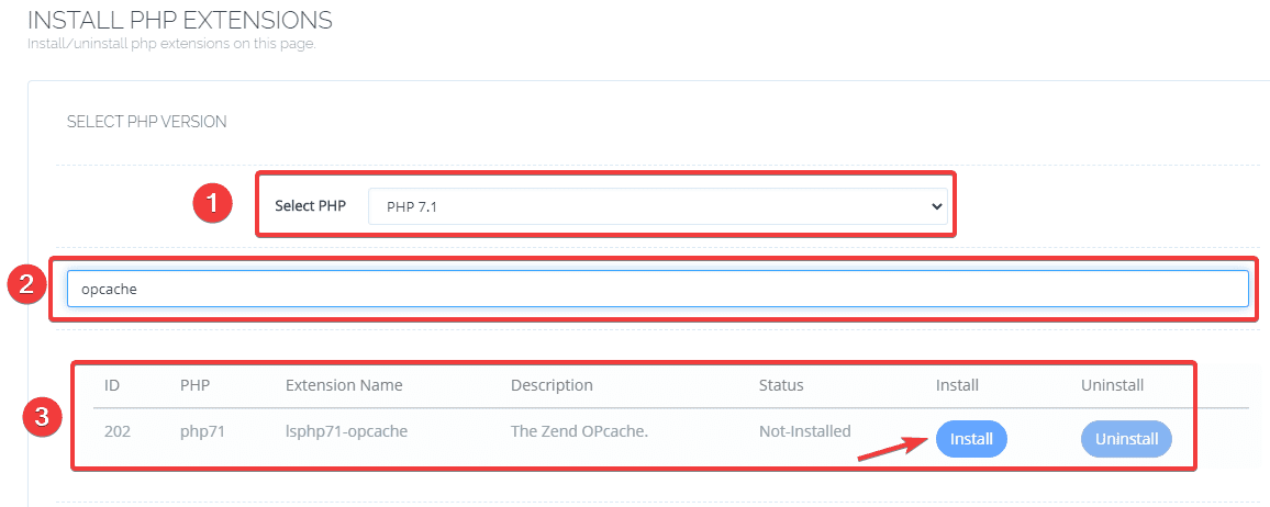 Hướng dẫn cài đặt OPcache trên Cyber Panel 2 opcache