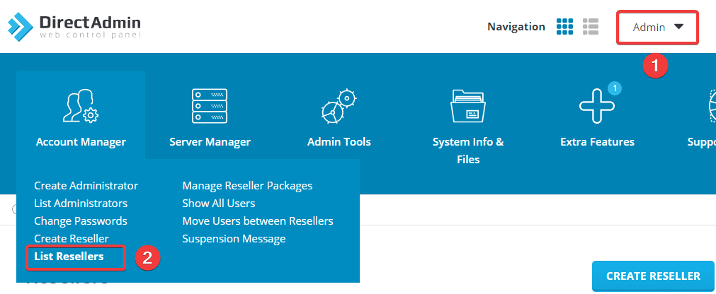 Hướng dẫn nâng cấp User lên Reseller bằng command trên DirectAdmin 5 Hướng dẫn nâng cấp User lên Reseller bằng command trên Directadmin