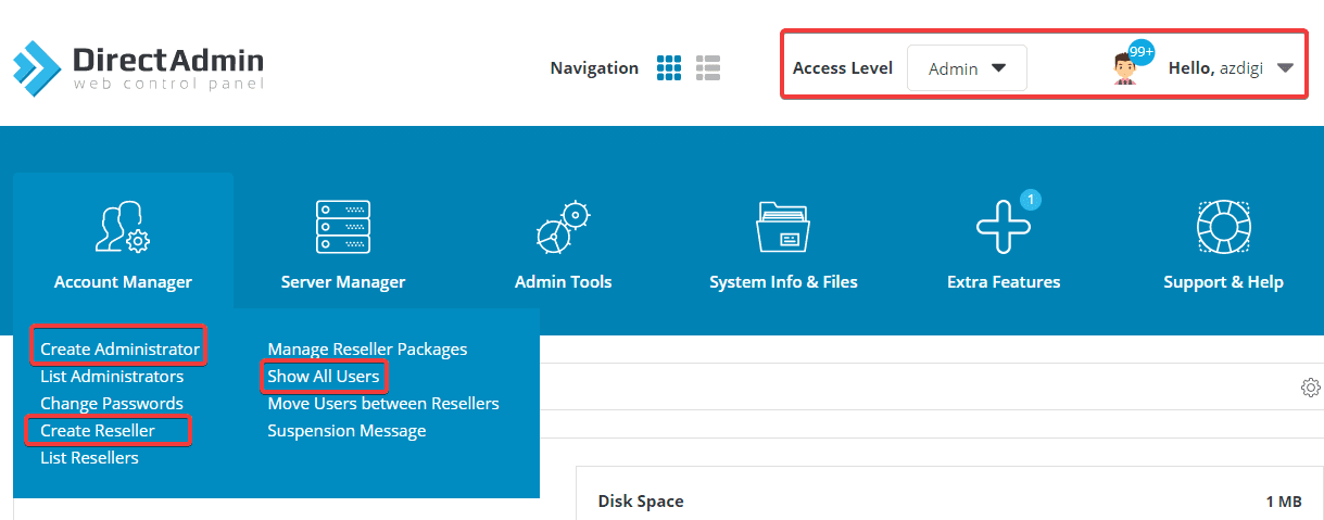 Hướng dẫn nâng cấp Reseller lên Admin bằng command trên DirectAdmin 7 Hướng dẫn nâng cấp Reseller lên Admin bằng command trên DirectAdmin