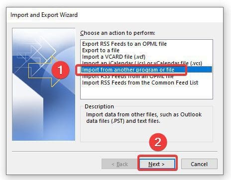 Hướng dẫn Backup/Restore Email trên Outlook 10 restoreout1