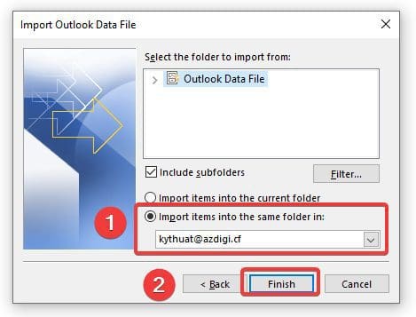 Hướng dẫn Backup/Restore Email trên Outlook 13 restoreout5