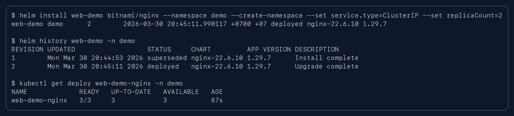 Helm là gì? Vì sao Kubernetes vẫn cần Helm? 2 Cài đặt và nâng cấp Helm release