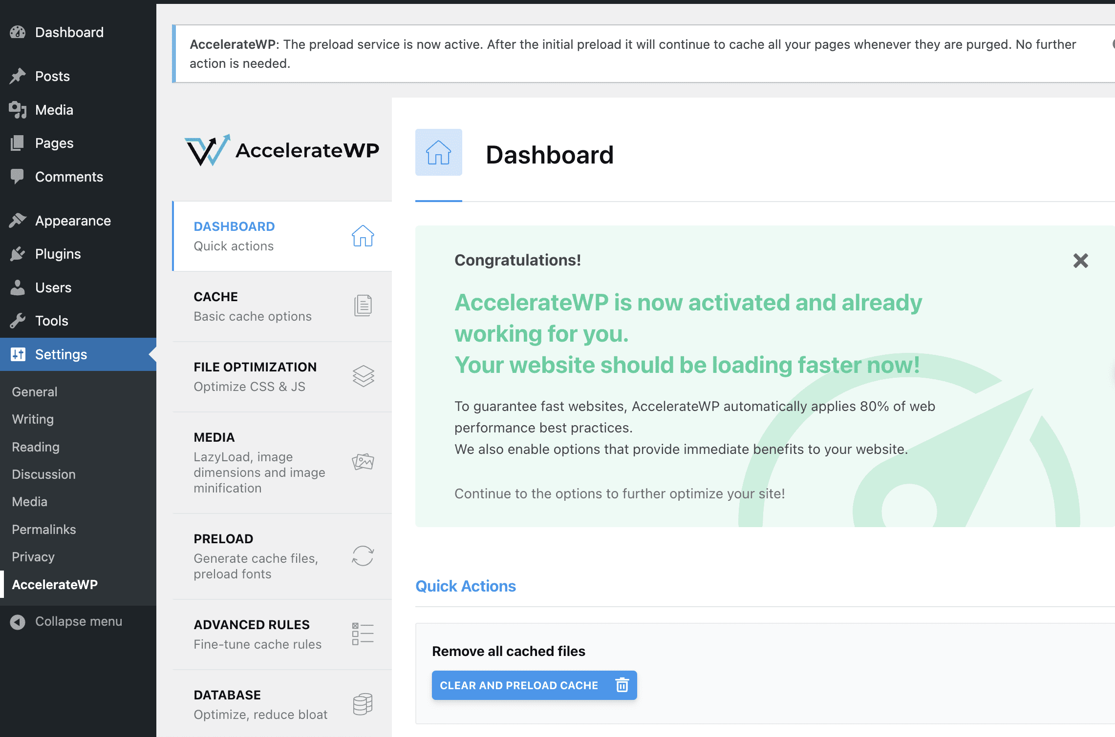 Tăng tốc WordPress tự động với AccelerateWP trên Hosting doanh nghiệp 7 screenshot 2023 11 21