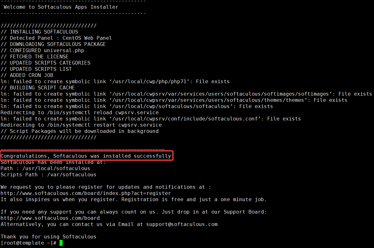 Cài đặt Softaculous trên Centos Web Panel