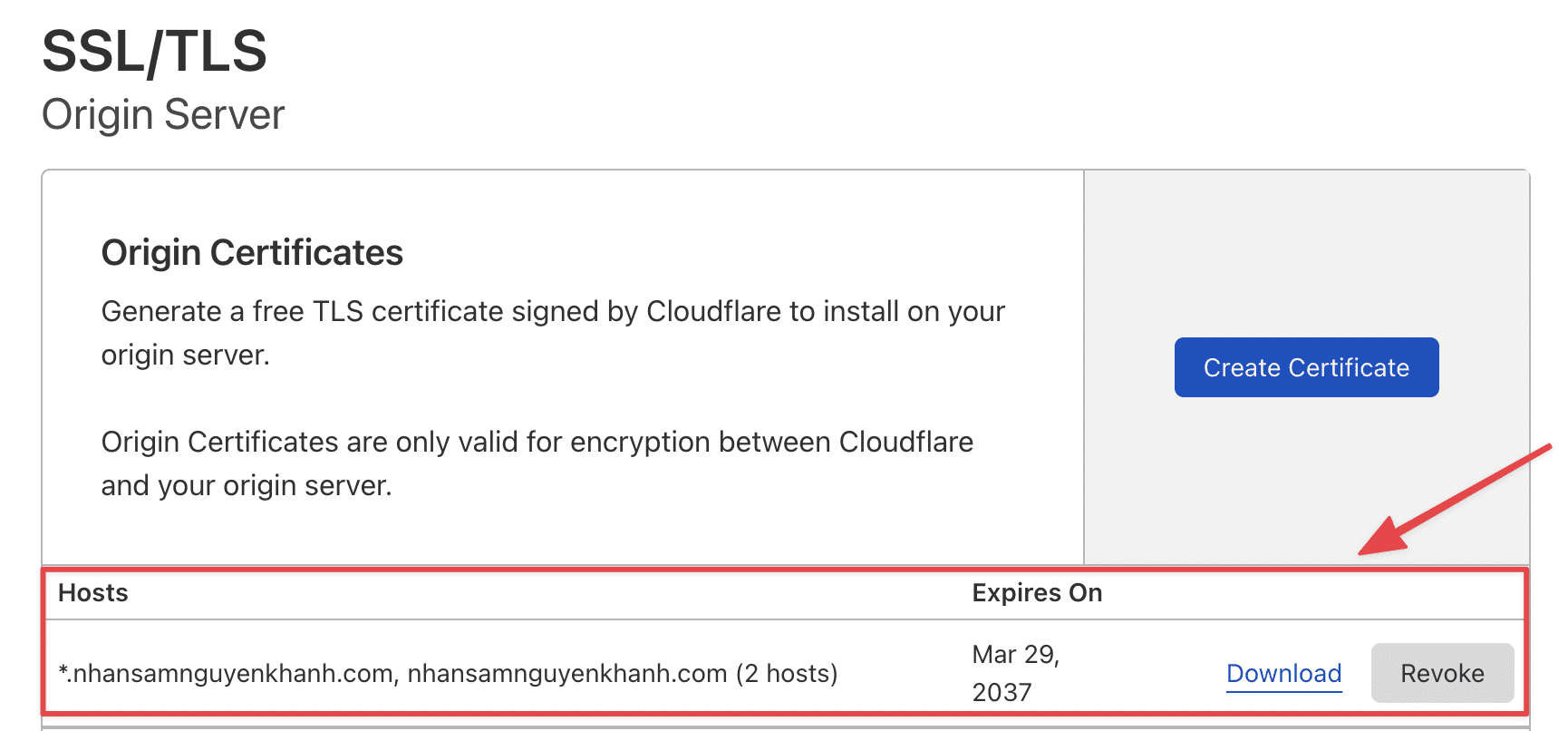 Hướng dẫn cài đặt SSL trên CloudFlare 9 Certificate