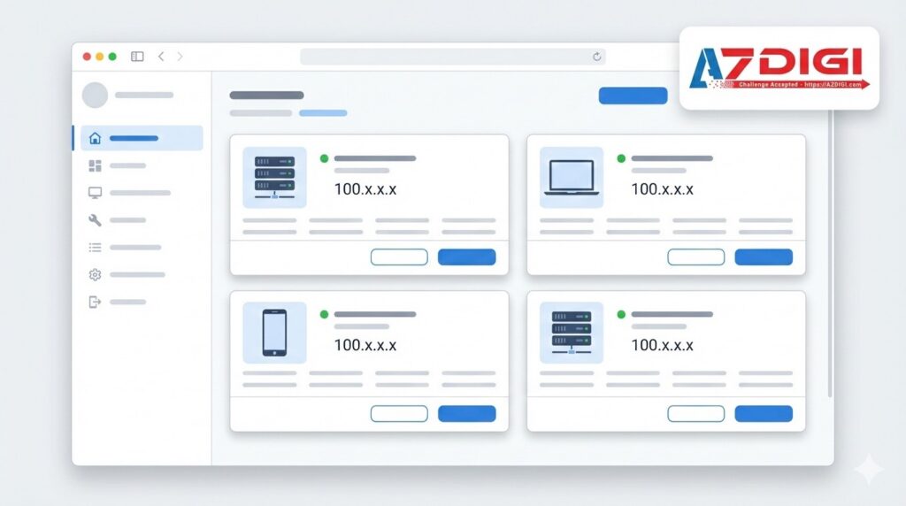 Hướng dẫn Tailscale trên VPS: Tạo mạng riêng ảo an toàn từ A-Z 3 Giao diện Tailscale Admin Console quản lý các thiết bị trong tailnet