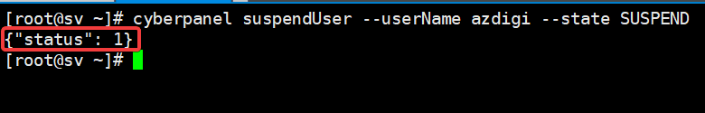 Sử dụng CLI để quản trị User Package trên Cyber Panel 4 user cli2
