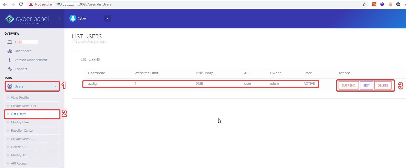 Hướng dẫn tạo User trên Control CyberPanel 3 user1 1