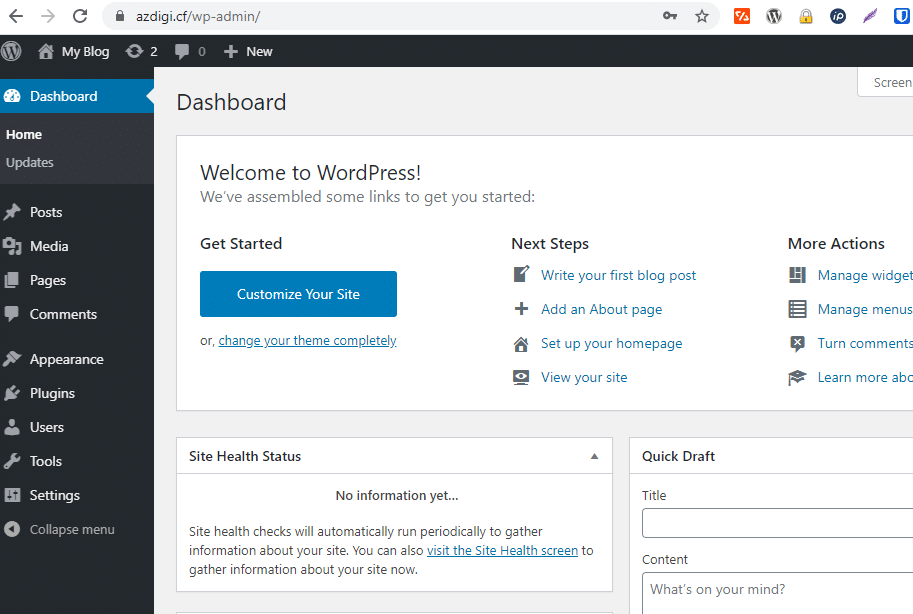 Hướng dẫn cài đặt WordPress trên Centos Web Panel (CWP) 10 wp cwp10