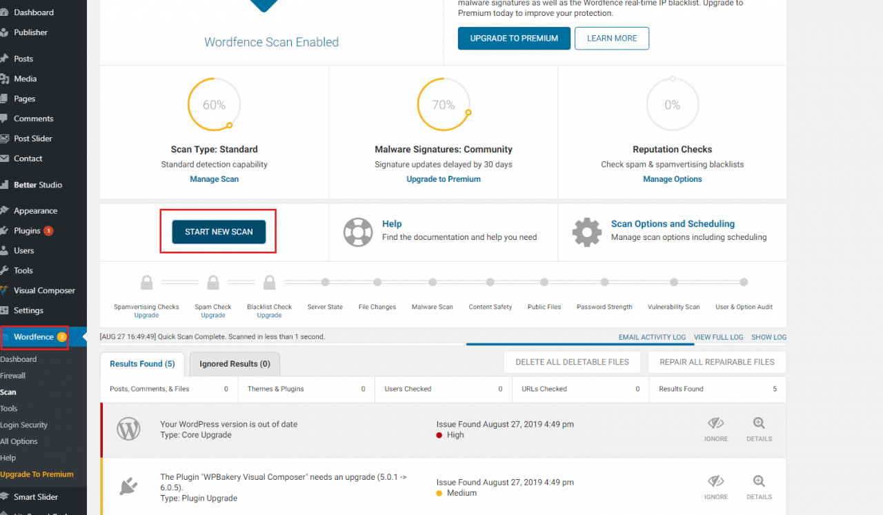 Cách xử lý khi website WordPress nhiễm mã độc 2 Xử lý mã độc đơn giản bằng Plugin